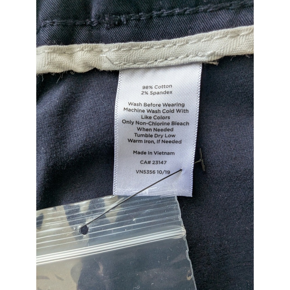 Talbots Patch Pocket Crop Pants Women 16 Navy Blue High Waist Straight Stretch - Picture 6 of 10